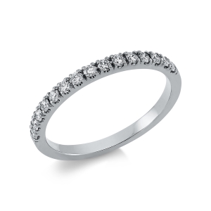 Memoire halb Ring  18kt Weißgold mit 0,30ct Diamanten