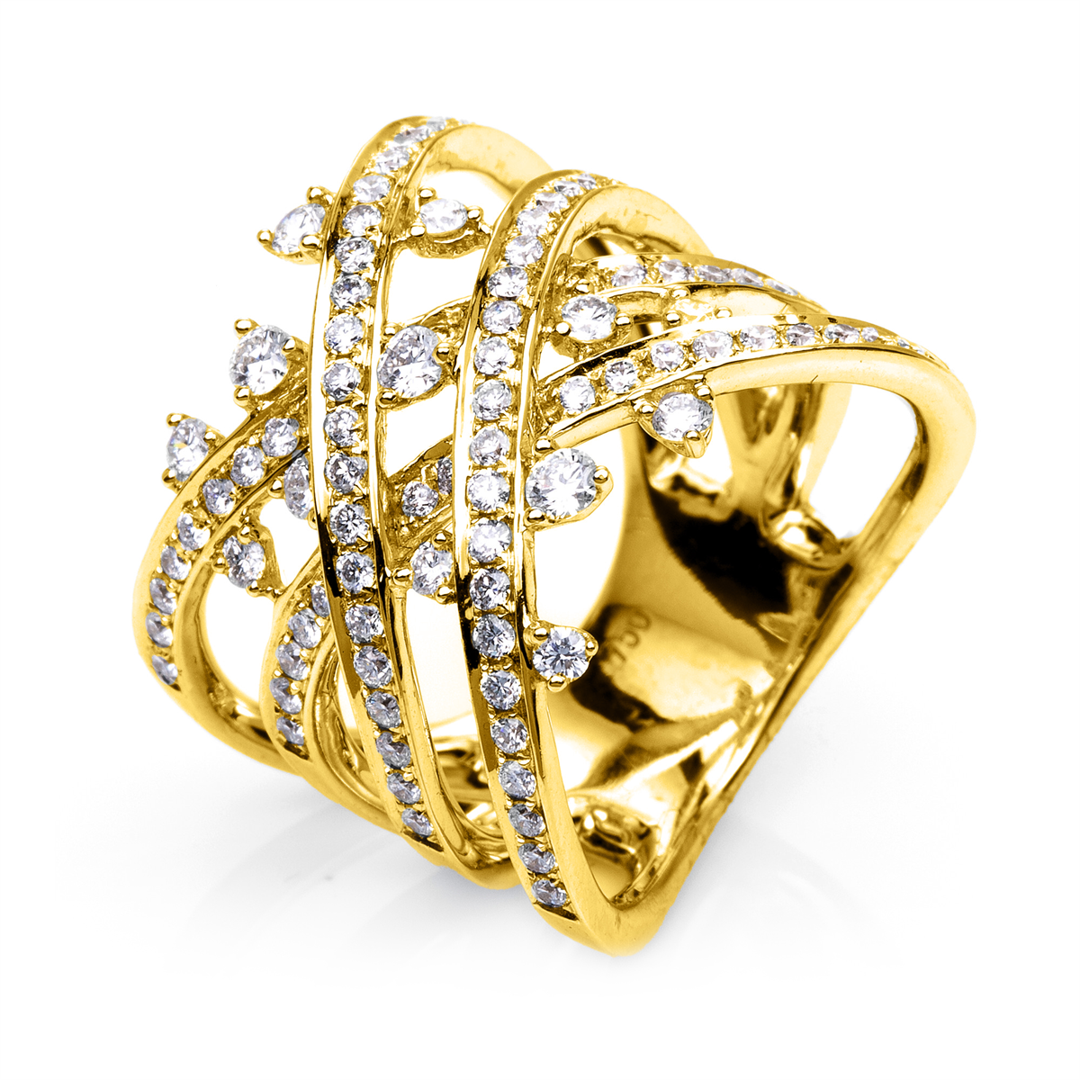 Ring  18kt Gelbgold mit 1,30ct Diamanten