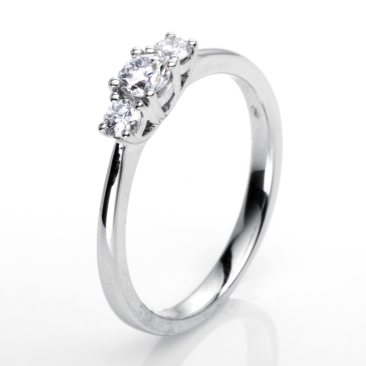 Ring  18kt Weißgold mit 0,34ct Diamanten