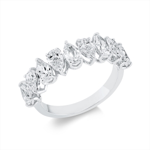 Memoire halb Ring  18kt Weißgold mit 1,72ct Diamanten