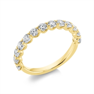 Memoire halb Ring  18kt Gelbgold mit 1,08ct Diamanten