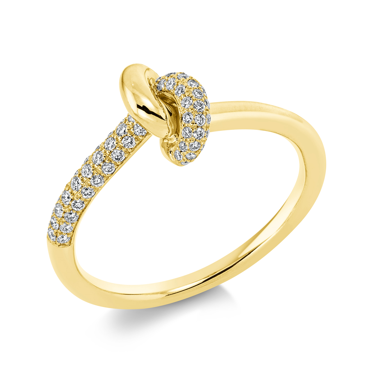Pavé Ring  18kt Gelbgold mit 0,20ct Diamanten