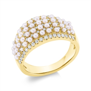 Ring  18kt Gelbgold mit 0,44ct Diamanten