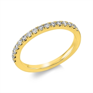 Memoire halb Ring  18kt Gelbgold mit 0,29ct Diamanten