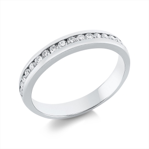 Memoire halb Ring  14kt Weißgold mit 0,30ct Diamanten