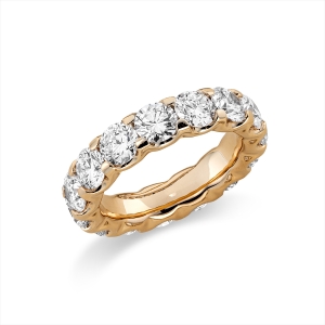 Infinity Memoire Ring 4er-Krappe 18kt Gelbgold GIA Premium Edition mit 6,00ct Diamanten