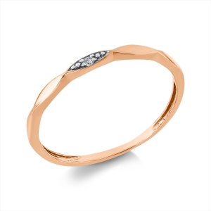 Ring 18 kt GG, Fassung rhodiniert