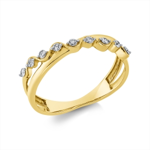 Ring 18 kt GG, Fassung rhodiniert