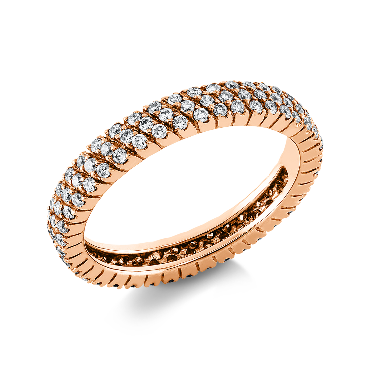 Pavé Ring  18kt Rotgold mit 0,80ct Diamanten