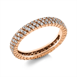 Pavé Ring  18kt Rotgold mit 0,80ct Diamanten