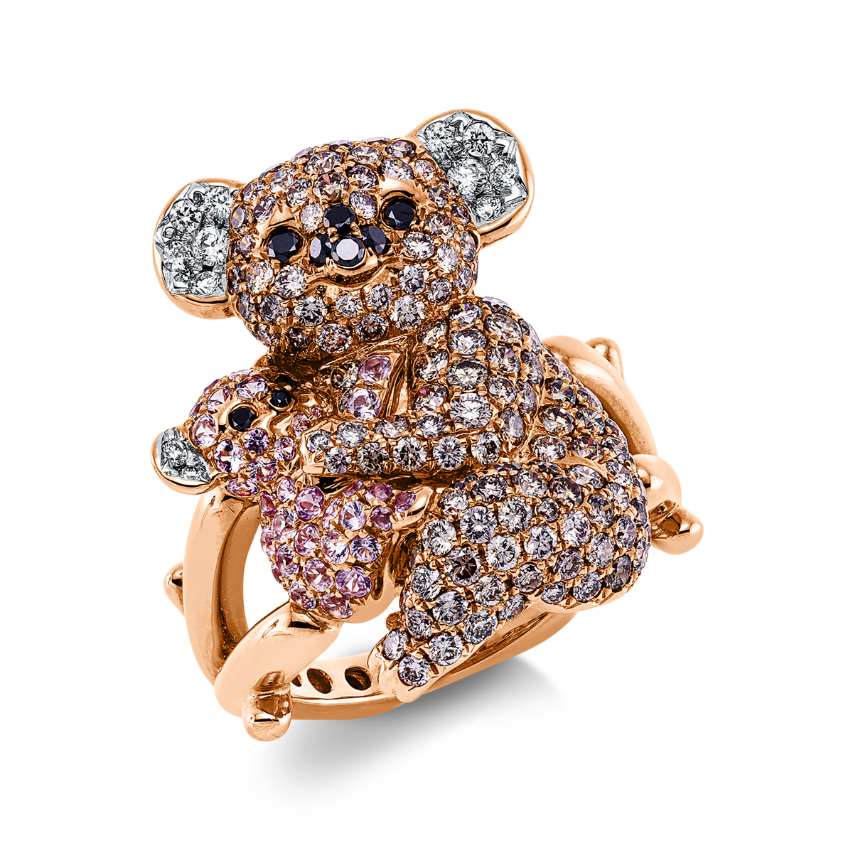 Ring 18 kt RG+WG Koala