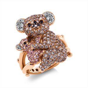 Ring 18 kt RG+WG Koala