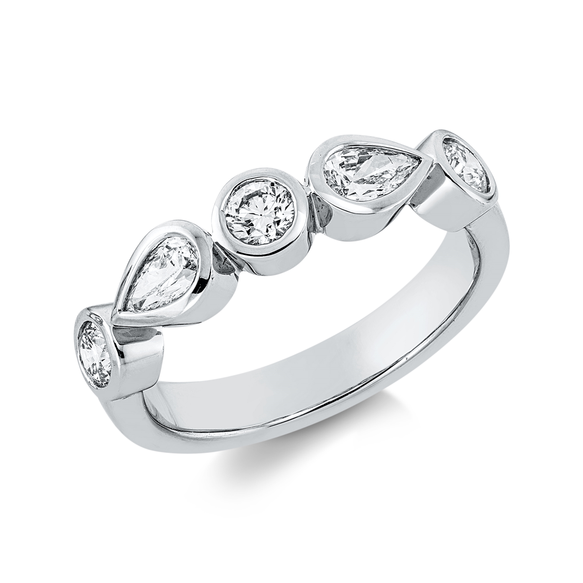 Ring  18kt Weißgold mit 0,81ct Diamanten