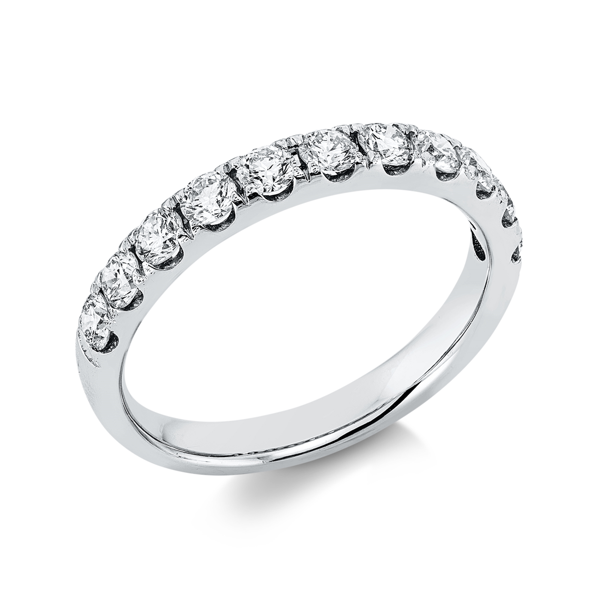 Memoire halb Ring  18kt Weißgold mit 0,75ct Diamanten