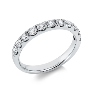 Memoire halb Ring  18kt Weißgold mit 0,75ct Diamanten