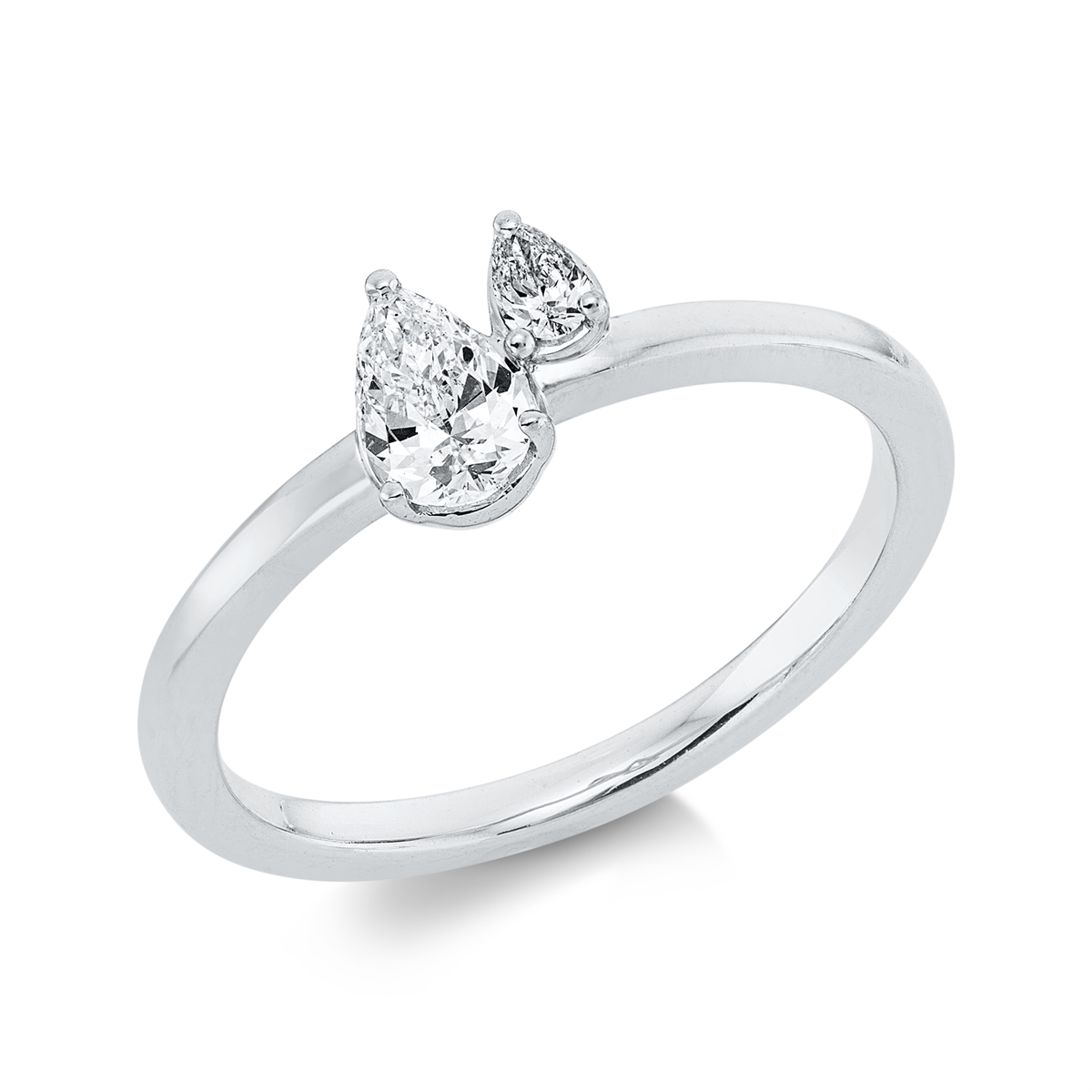 Ring  18kt Weißgold mit 0,36ct Diamanten