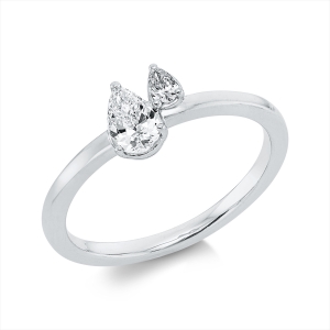 Ring  18kt Weißgold mit 0,36ct Diamanten