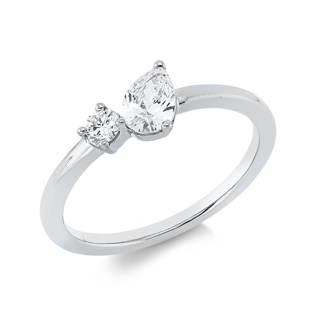 Ring  18kt Weißgold mit 0,44ct Diamanten