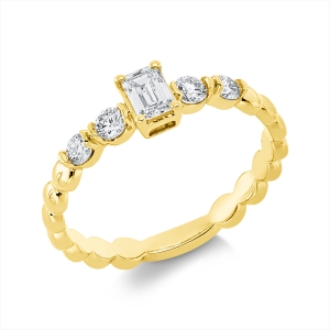 Solitaire Ring  18kt Gelbgold mit 0,46ct Diamanten