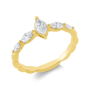 Solitaire Ring  18kt Gelbgold mit 0,55ct Diamanten