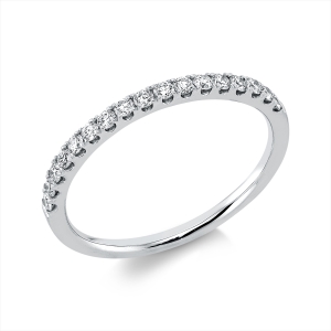 Memoire halb Ring  18kt Weißgold mit 0,27ct Diamanten