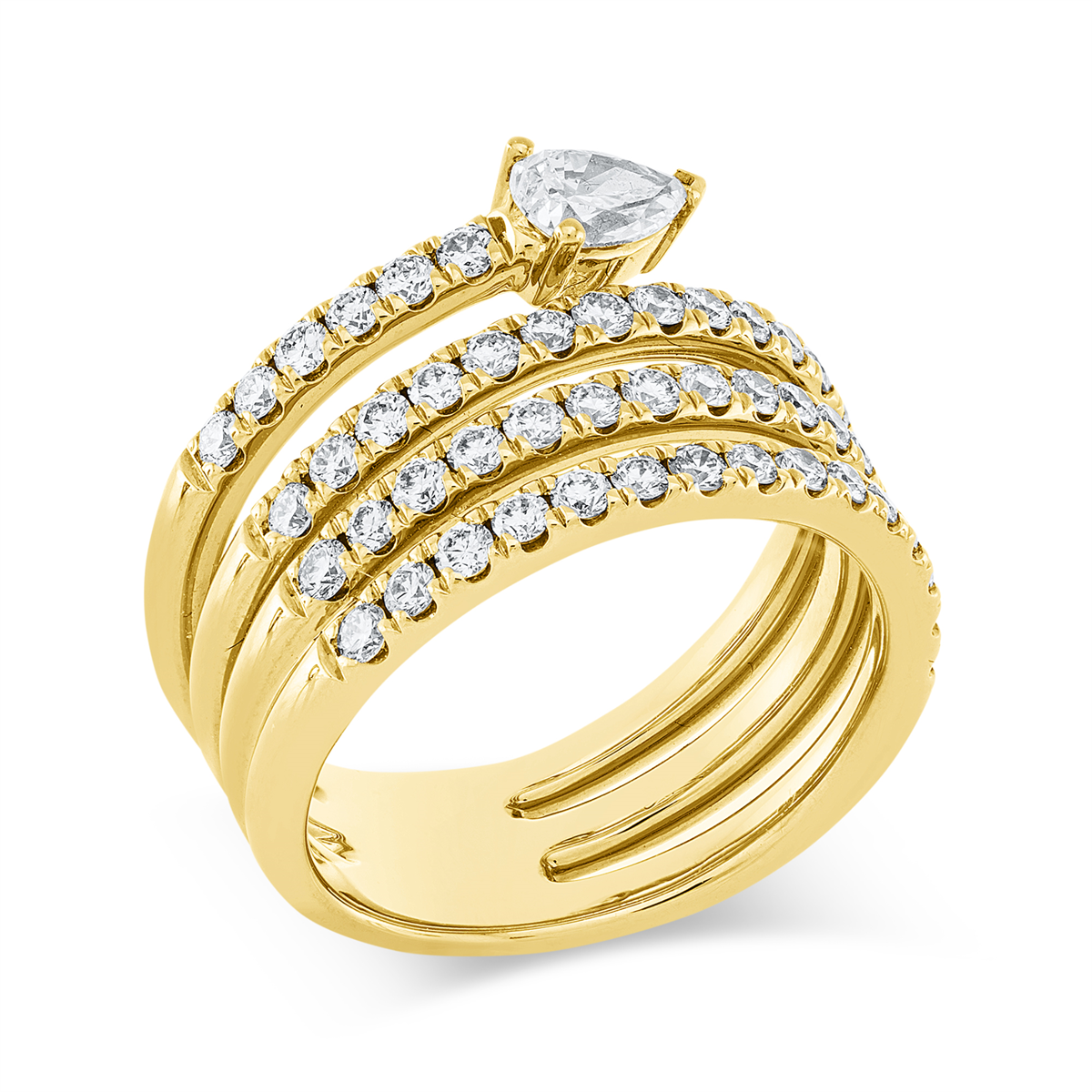 Ring  18kt Gelbgold mit 1,26ct Diamanten