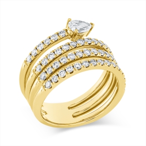 Ring  18kt Gelbgold mit 1,26ct Diamanten