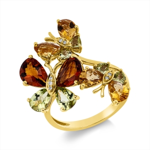 Ring 18 kt GG Schmetterling