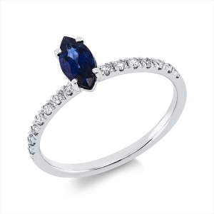 Ring 4er-Krappe 18 kt WG