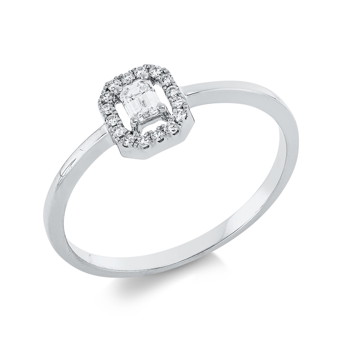 Ring 4er-Krappe 18 kt WG