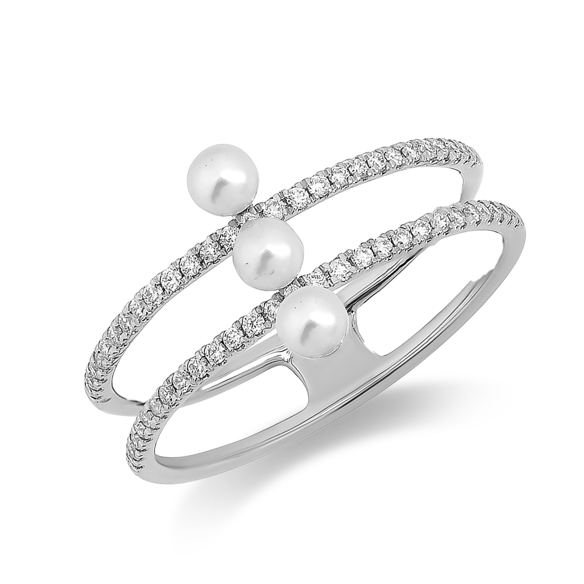 Ring  18kt Weißgold mit 0,19ct Diamanten