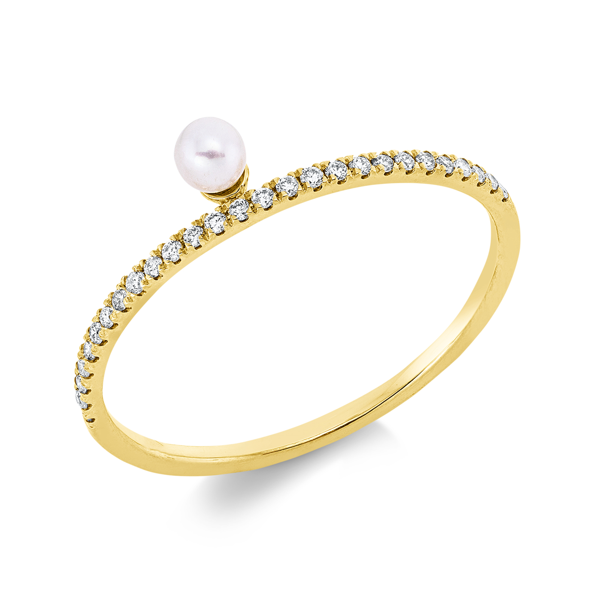 Ring  18kt Gelbgold mit 0,09ct Diamanten