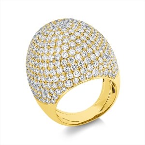 Pavé Ring  18kt Gelbgold mit 8,01ct Diamanten