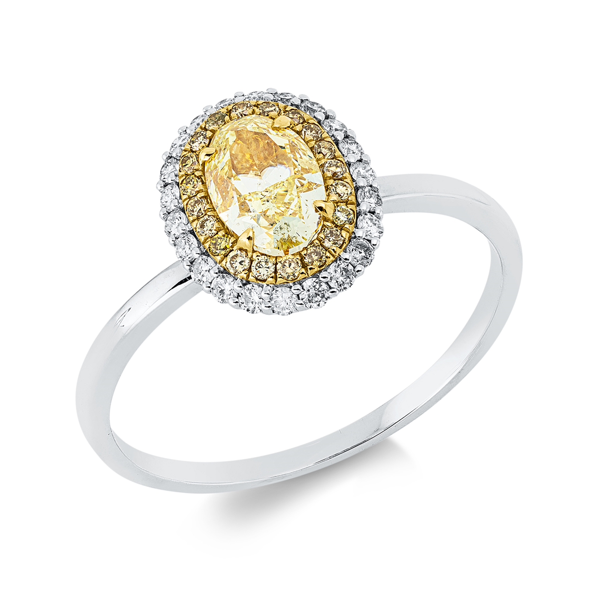 Ring 4er-Krappe 18 kt WG+GG