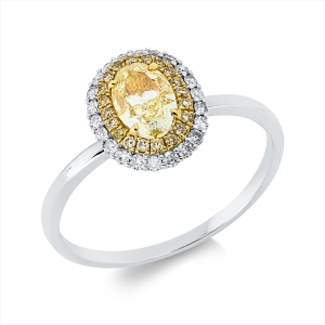 Ring 4er-Krappe 18 kt WG+GG