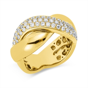 Ring  18kt Gelbgold mit 0,86ct Diamanten