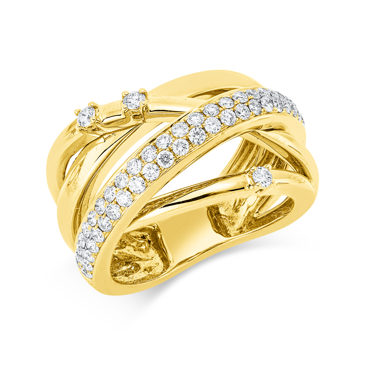 Ring  18kt Gelbgold mit 0,75ct Diamanten
