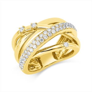 Ring  18kt Gelbgold mit 0,75ct Diamanten