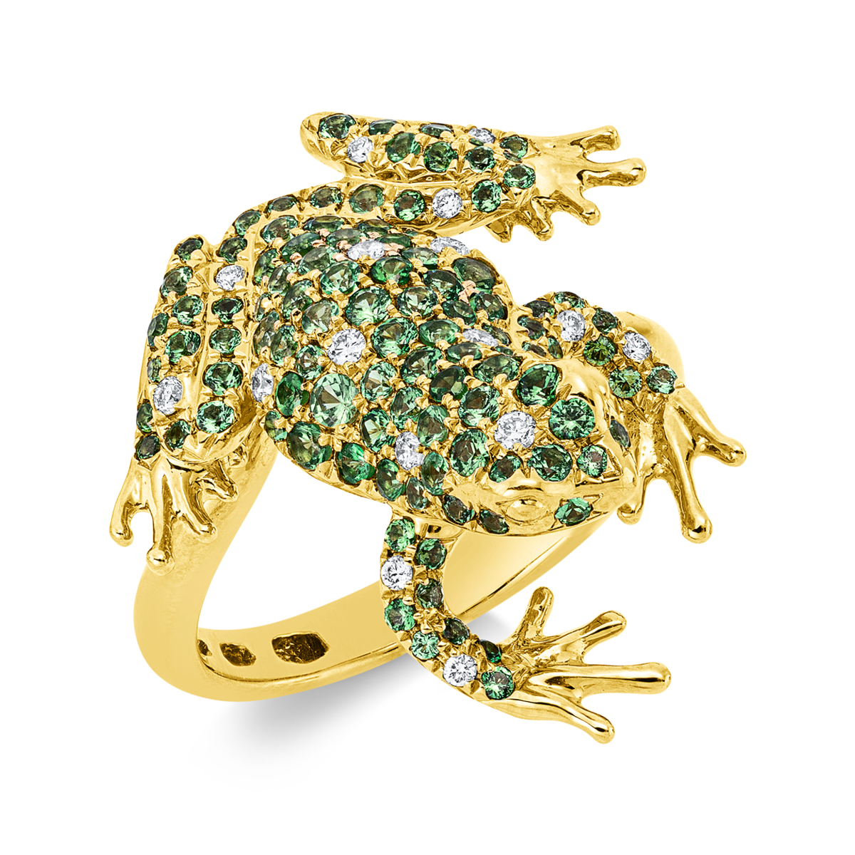 Ring 18 kt GG Frosch