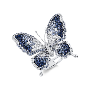 Ring 18 kt WG Schmetterling