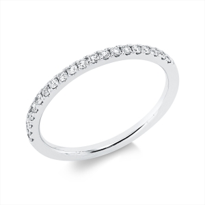 Memoire halb Ring  18kt Weißgold mit 0,20ct Diamanten