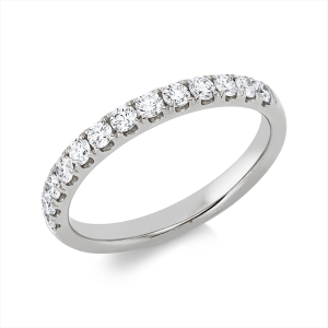 Memoire halb Ring  18kt Weißgold mit 0,46ct Diamanten
