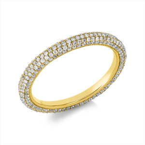 Pavé Ring  18kt Gelbgold mit 0,78ct Diamanten