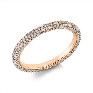 Pavé Ring  18kt Rotgold mit 0,69ct Diamanten