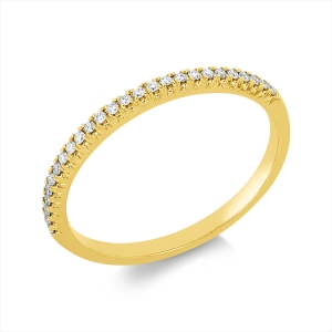 Memoire halb Ring  18kt Gelbgold mit 0,10ct Diamanten