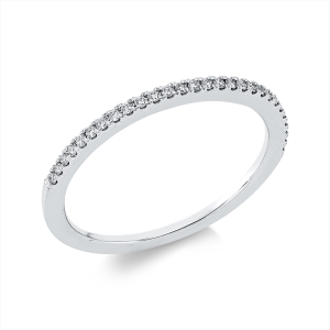 Memoire halb Ring  18kt Weißgold mit 0,11ct Diamanten