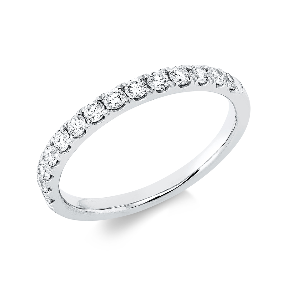 Memoire halb Ring  18kt Weißgold mit 0,40ct Diamanten