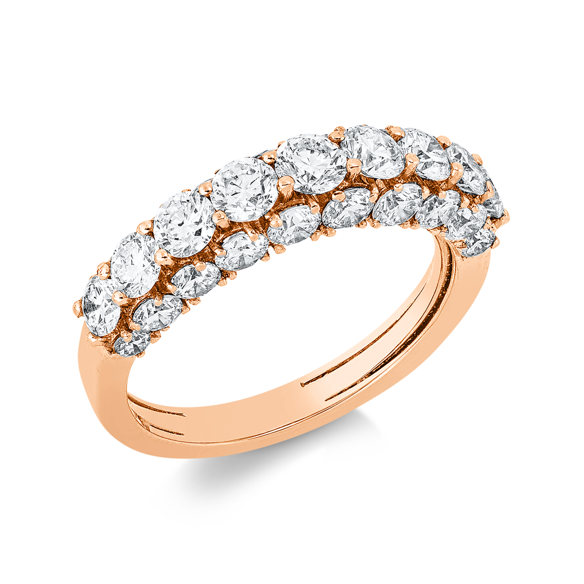 Ring  18kt Rotgold mit 2,24ct Diamanten