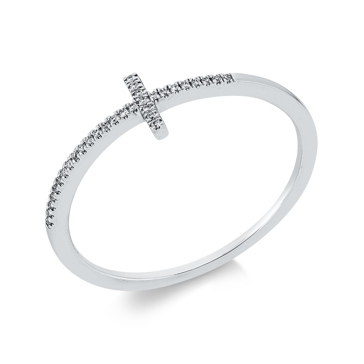 Ring 18 kt WG Kreuz