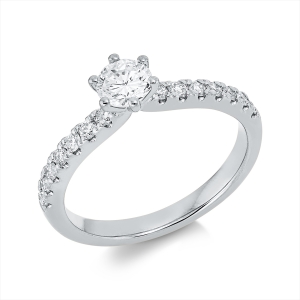 Ring 6er-Krappe 18 kt WG